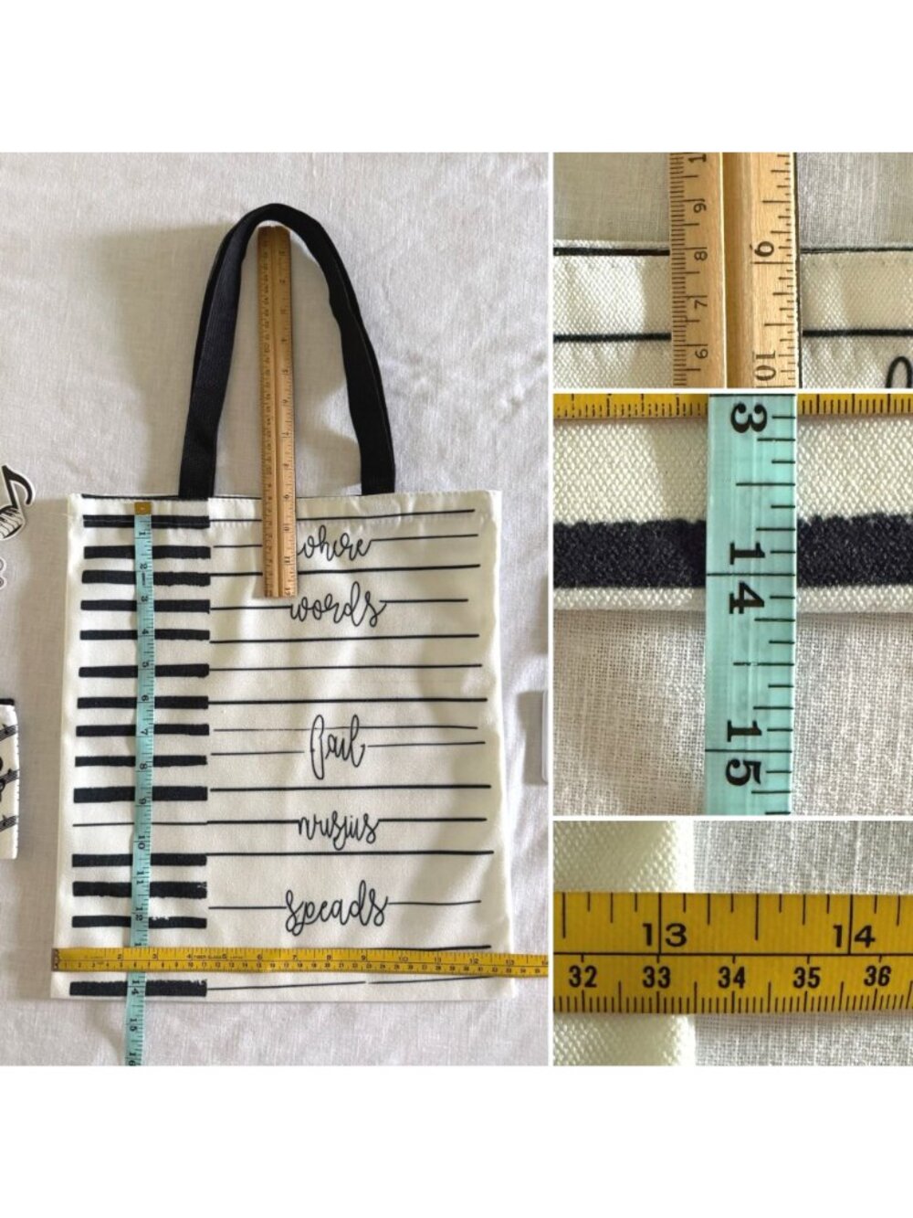 Music Student Organization Practice Kit Tote Pouch Stickers Accessories - Picture 7 of 12